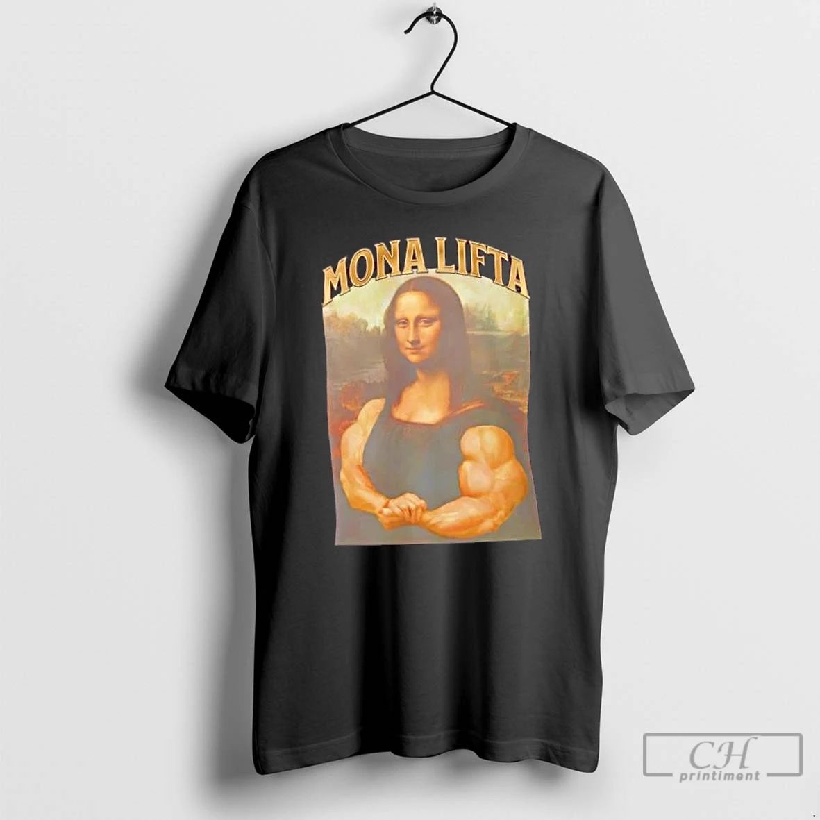 Classic Mona Lifta Funny Gym Parody Art T Shirts