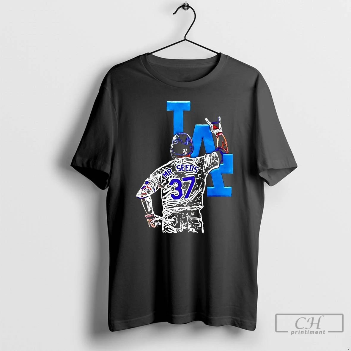 Classic Teoscar Hernandez Mr Seeds Horns Up World Series T Shirts