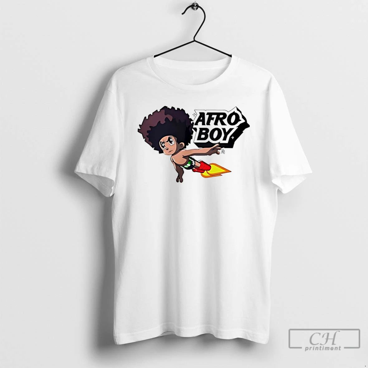 Classic Afro Boy Caricature T Shirts