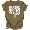 Bohemian Daisy Flower Comfort Tee Boho Chic Women
