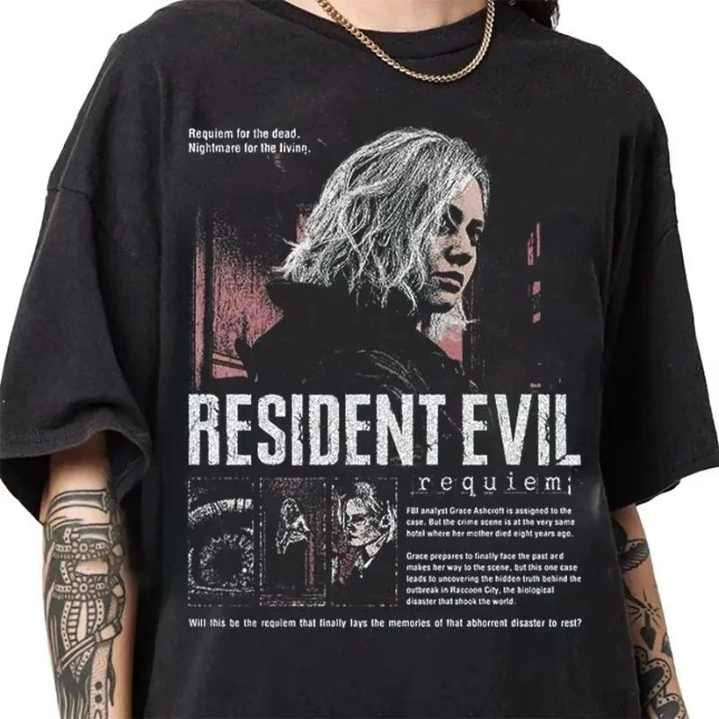 Resident Evil Requiem T-Shirt Cotton Unisex Graphic Print Video Game T-Shirts