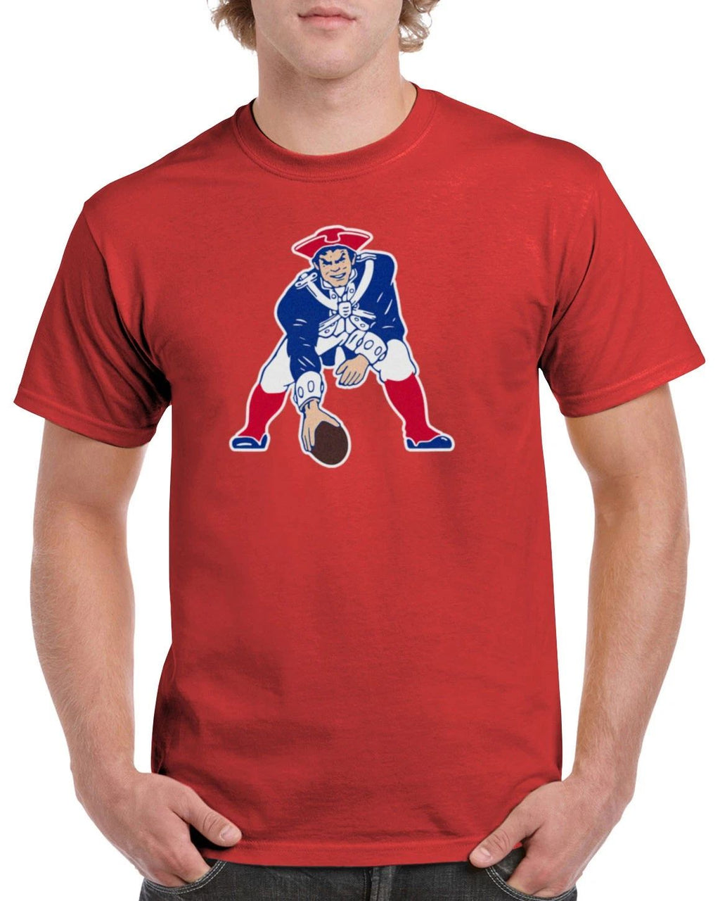 Patriots T-Shirt New England Football Old Classic Retro Throwback GNP02