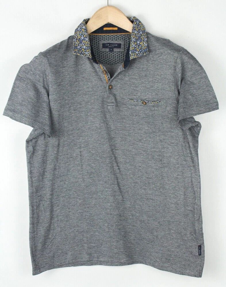 TED BAKER LONDON Men Casual Slim Fit Polo Neck T-Shirt Size L (4)