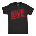 Mens Powered By Love Funny T Shirts Cute Valentines Day Graphic Tee for Men