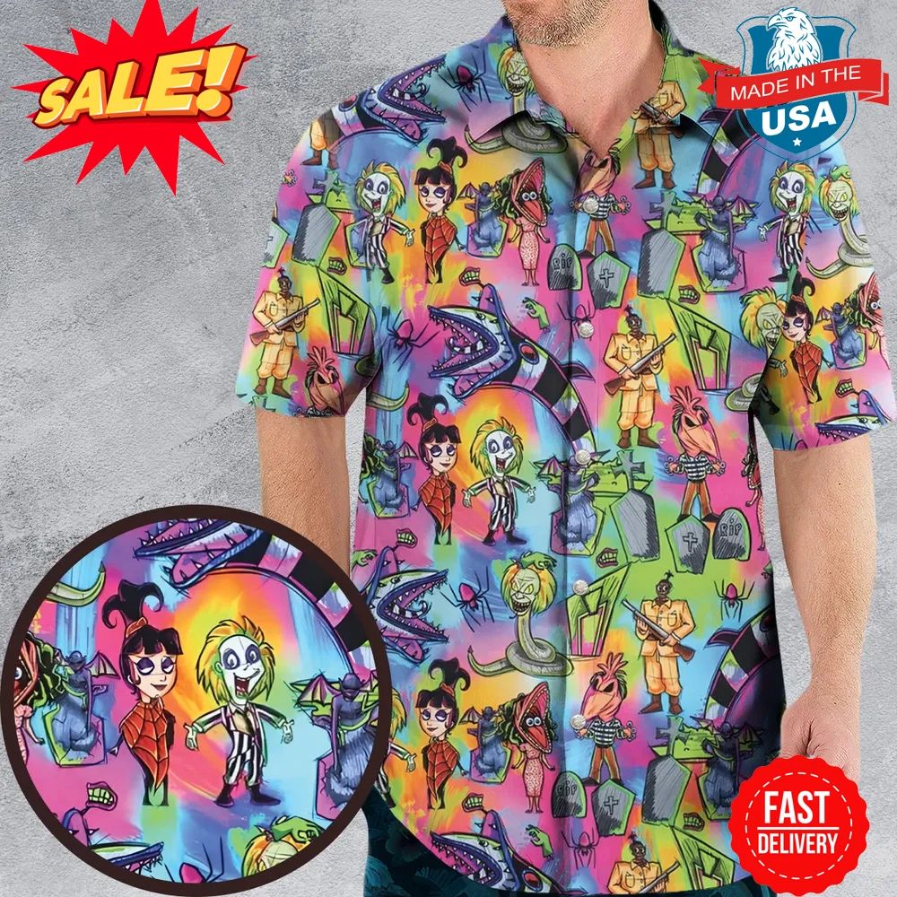 Hauntingly Stylish Beetlejuice Hawaiian Shirt S-5XL