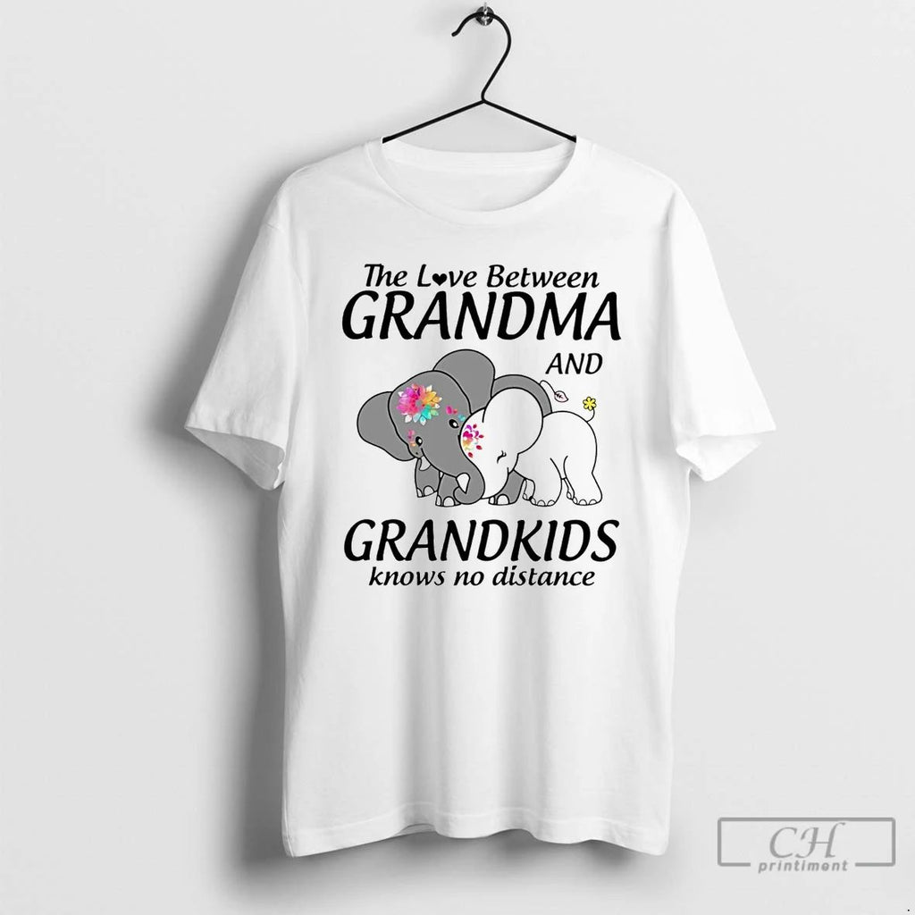 Premium Elephant The Love Between Grandma And Grandkids Knows No Distance T Shirts
