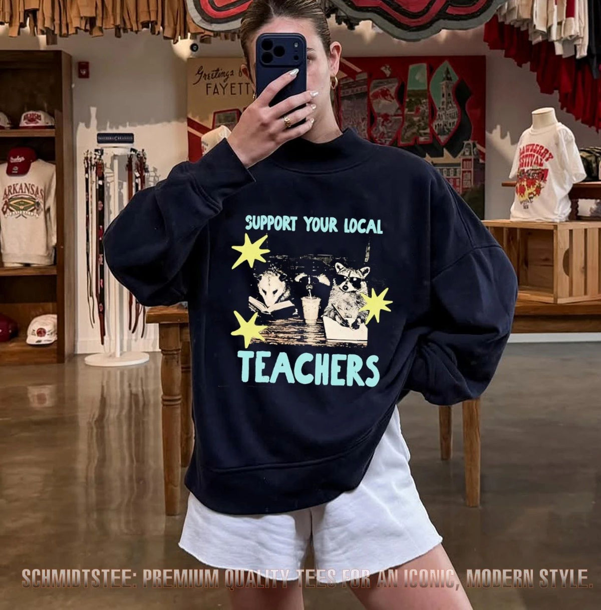 Support Your Local Teachers Raccoon Opossum Skunk shirt