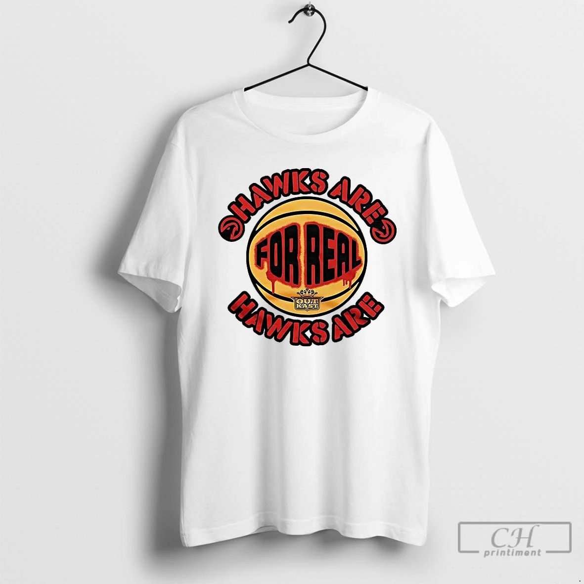 Classic Atlanta Hawks Basketball Hawks Are For Real Logo T Shirts