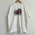 Hanes Beefy T Shirt 2XL Short Sleeve VTG 90s USA Hawaiian Maui Lahainaluna White