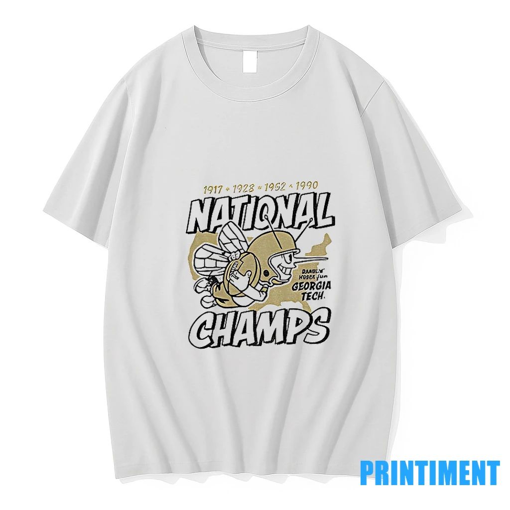 Georgia Tech Yellow Jackets Football National Champs 1917 1928 1952 1990 Tshirts Sweater