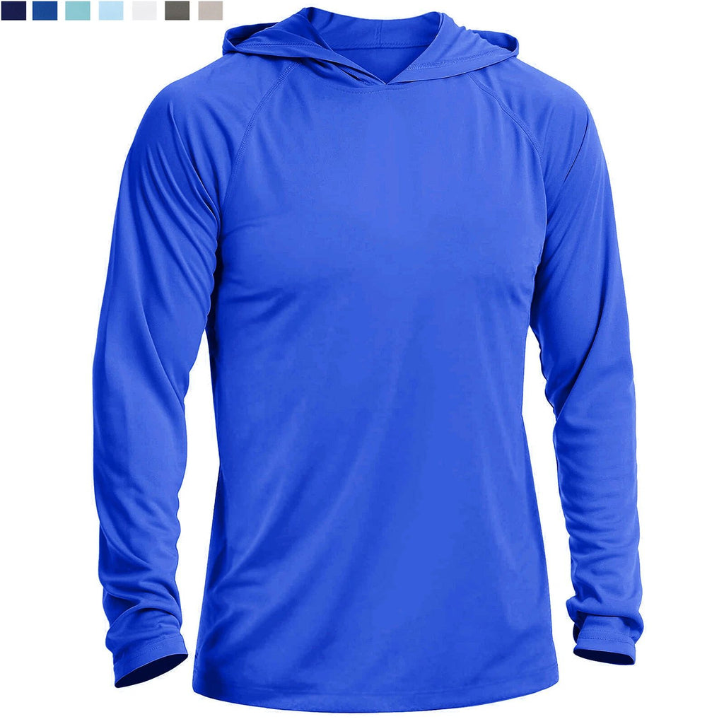 UPF 50+ Men's Sun Block Hoodies UV Shirts Outdoor Hiking Fishing Skin protection