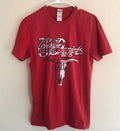 vtg GILDAN Charlie Daniels Band Tour T-Shirt Sz M Red 2-Sided Faded Grunge