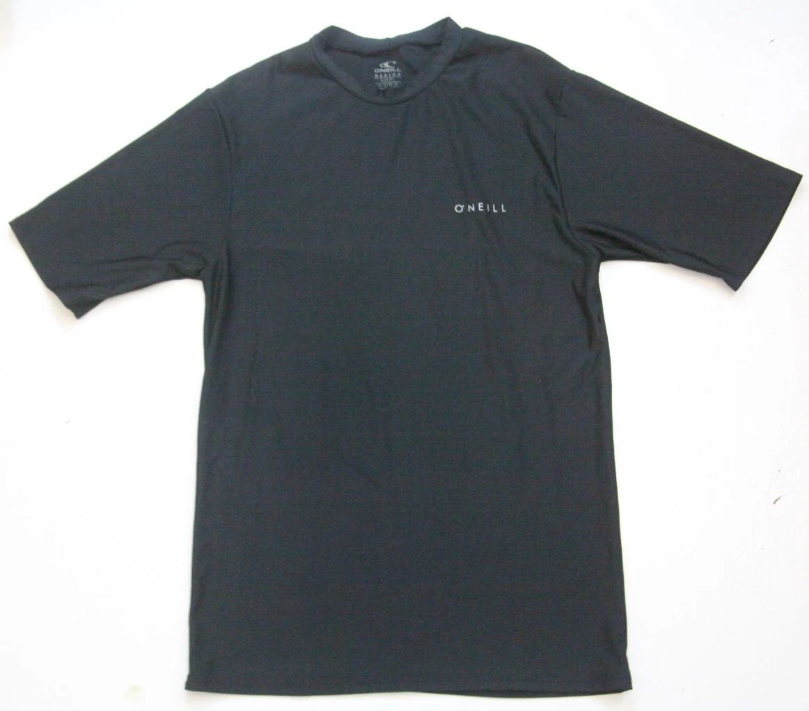 Medium O'Neill Surf T-Shirt Tee Mens Black Short Sleeve Poly Spandex Top WS168