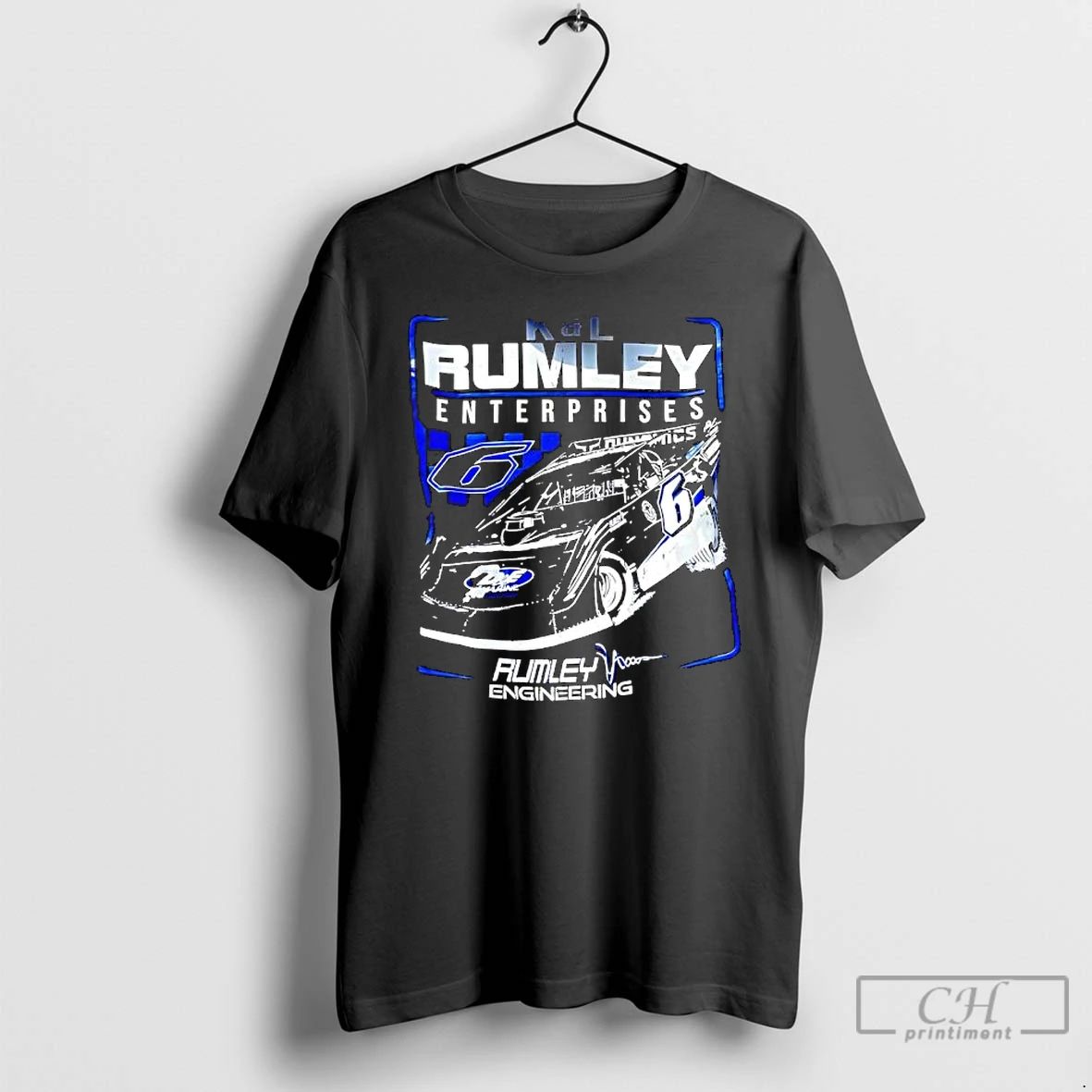 Premium Kl Rumley Enterprises Number 6 Race Car Graphic T Shirts
