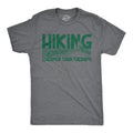 Mens Hiking Cheaper Than Therapy Funny Camping Outdoor Summer T shirt