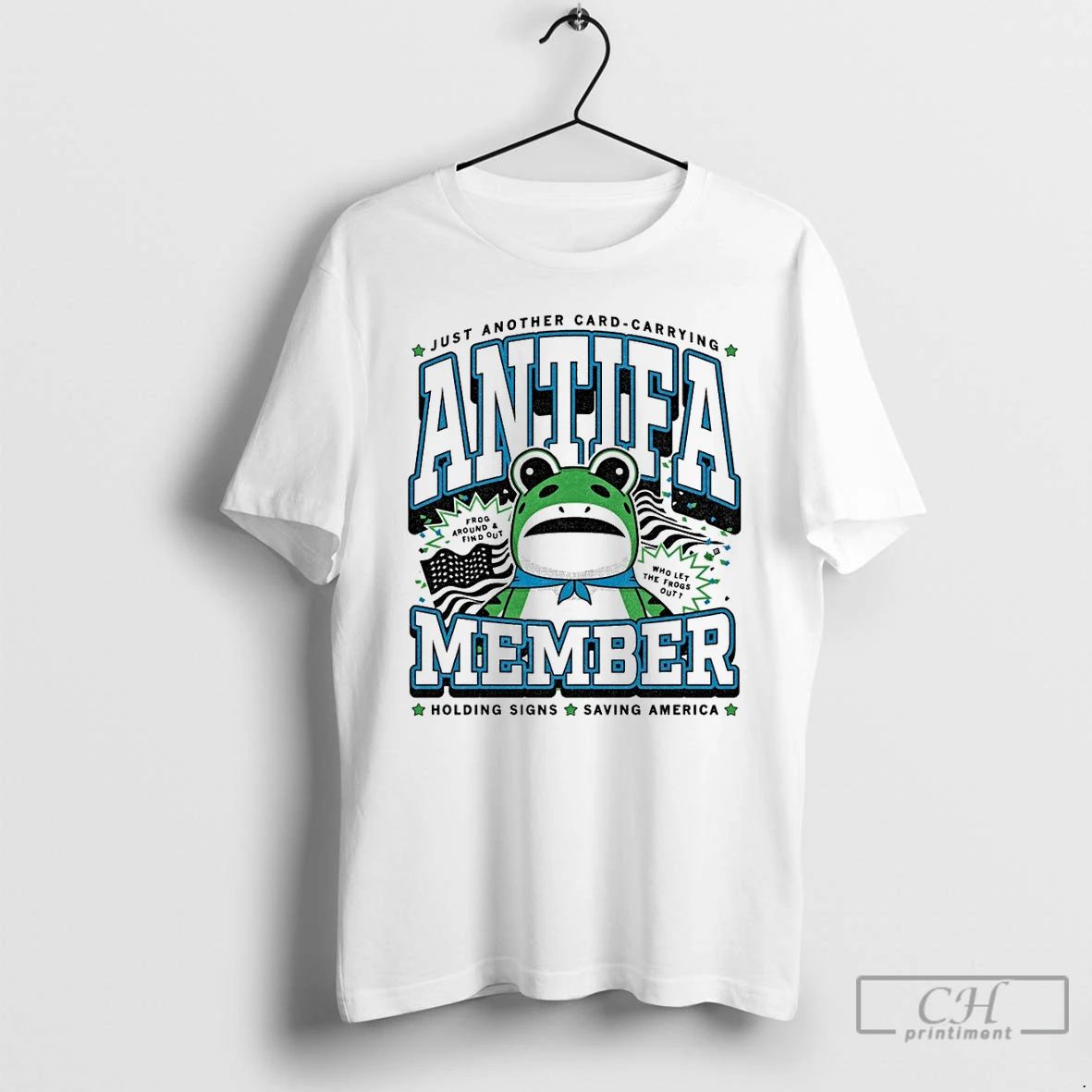 Classic Antifa Member Max Collegiate Portland Frog T Shirts