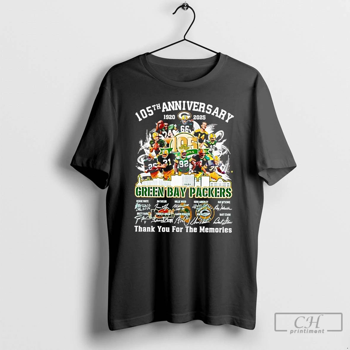 Classic 105th Anniversary 1920 2025 Green Bay Packers Team Players T Shirts