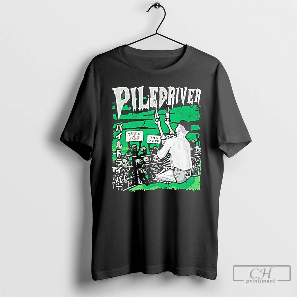 Classic Piledriver Skeletons Comic T Shirts