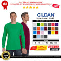 Gildan G540 Men's Heavy Cotton Preshrunk T Shirt Long Sleeve Crew Neck T-Shirt