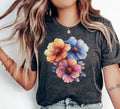 Watercolor Flower Boho Floral Comfort Tee Shirt Soft Casual Gift