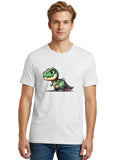 Cyborg-T-Rex Mens Graphic Tee, 100% Cotton, Casual Summer Wear
