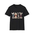 Cute Dogs Fashion Vintage Black Tee Dog Lover Graphic T-Shirt