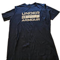 Under Armour Mens SZ L Navy Short Sleeve T-Shirt Casual Activewear Travel Comfy