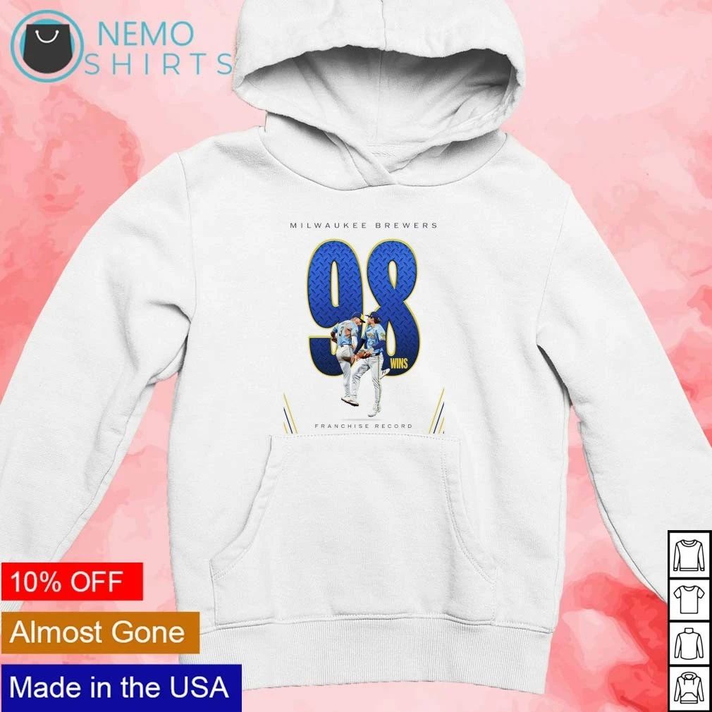 Milwaukee Brewers 98 Wins franchise record shirt