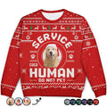 Custom Photo Service Human Do Not Pet - Personalized Unisex Ugly Sweater