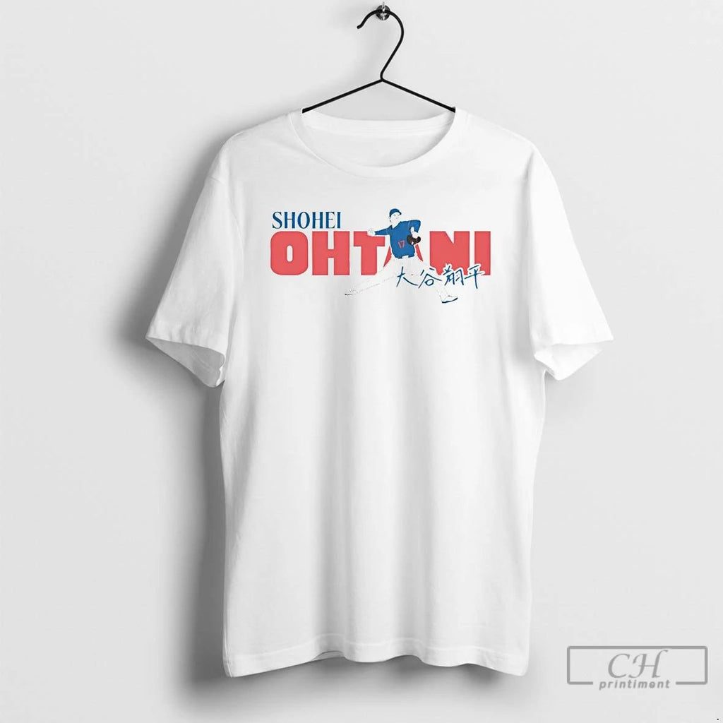 Classic Shohei Ohtani Mlb Los Angeles Dodgers Kanji Signature Ornaments T Shirts