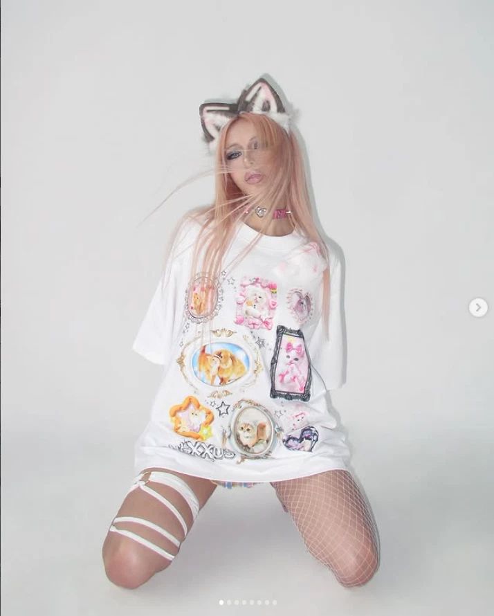 NEXXUS CATS IN FRAMES T-SHIRT COQUETTE AESTHETIC VINTAGE RIBBON BOW TEE S-5XL