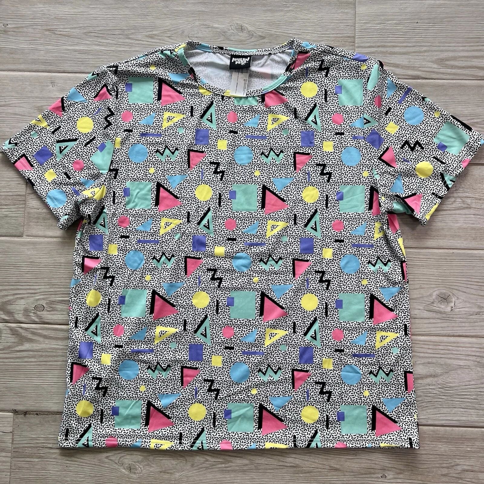 Modern Hero Shirt Adult L /XL Retro 90s Fun Lightweight Short Sleeve Tee Mens
