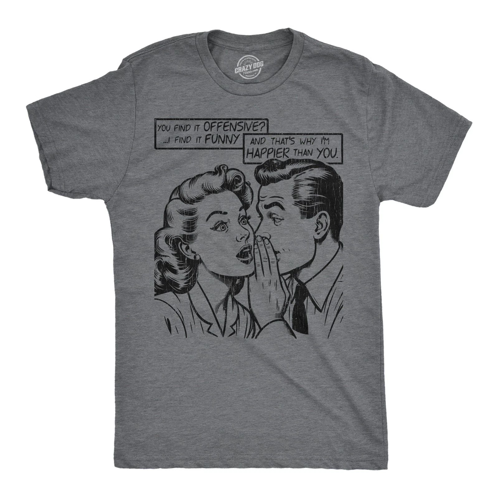Mens Funny T Shirts You Find It Offensive I Find It Funny Sarcastic Retro
