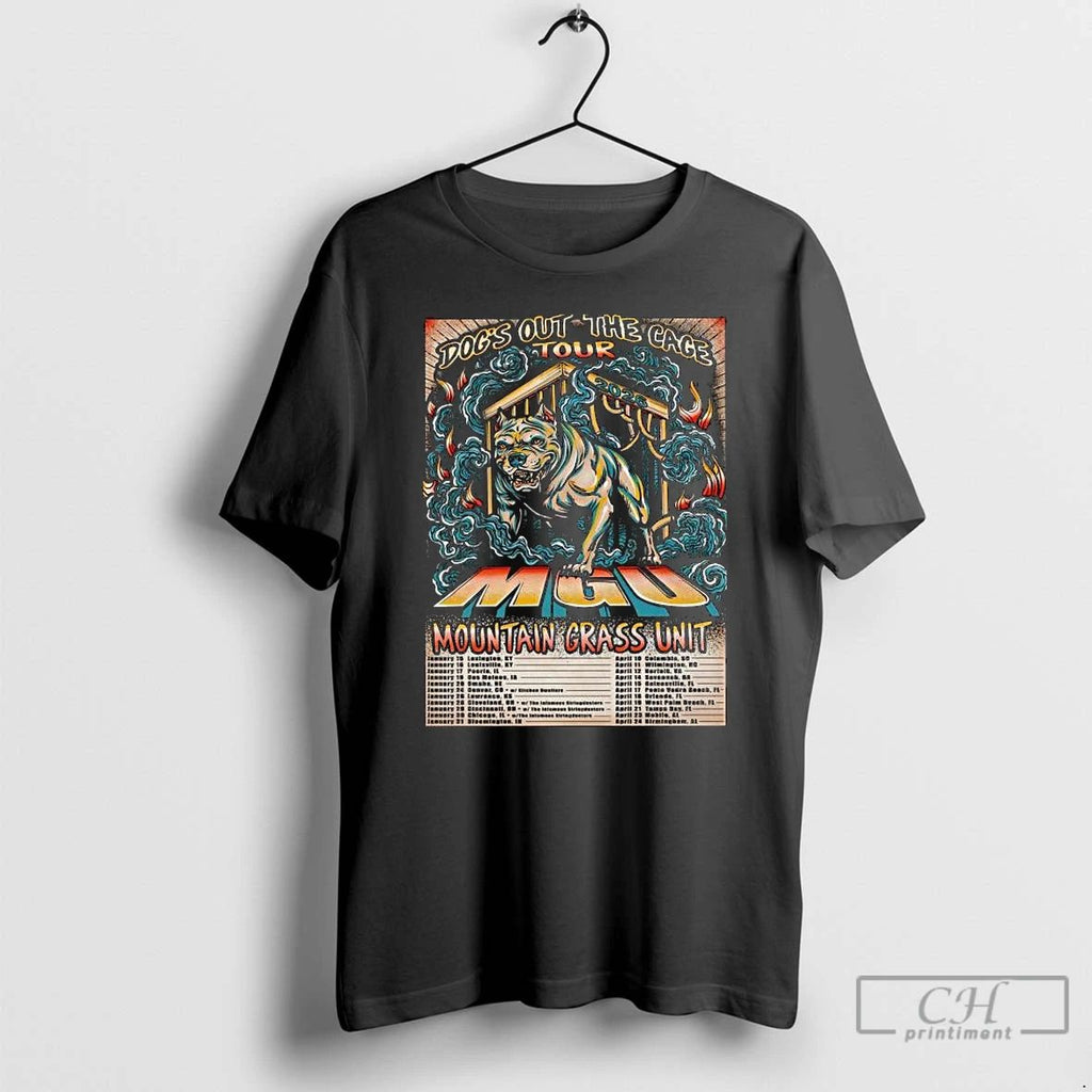 Classic Mountain Grass Unit 2026 Dogs Out The Cage Tour Long Sleve T Shirts
