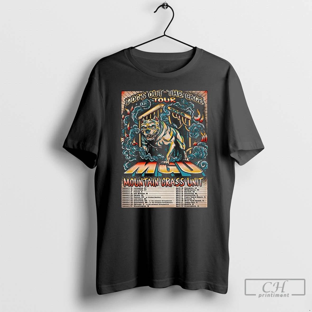 Classic Mountain Grass Unit 2026 Dogs Out The Cage Tour Long Sleve T Shirts