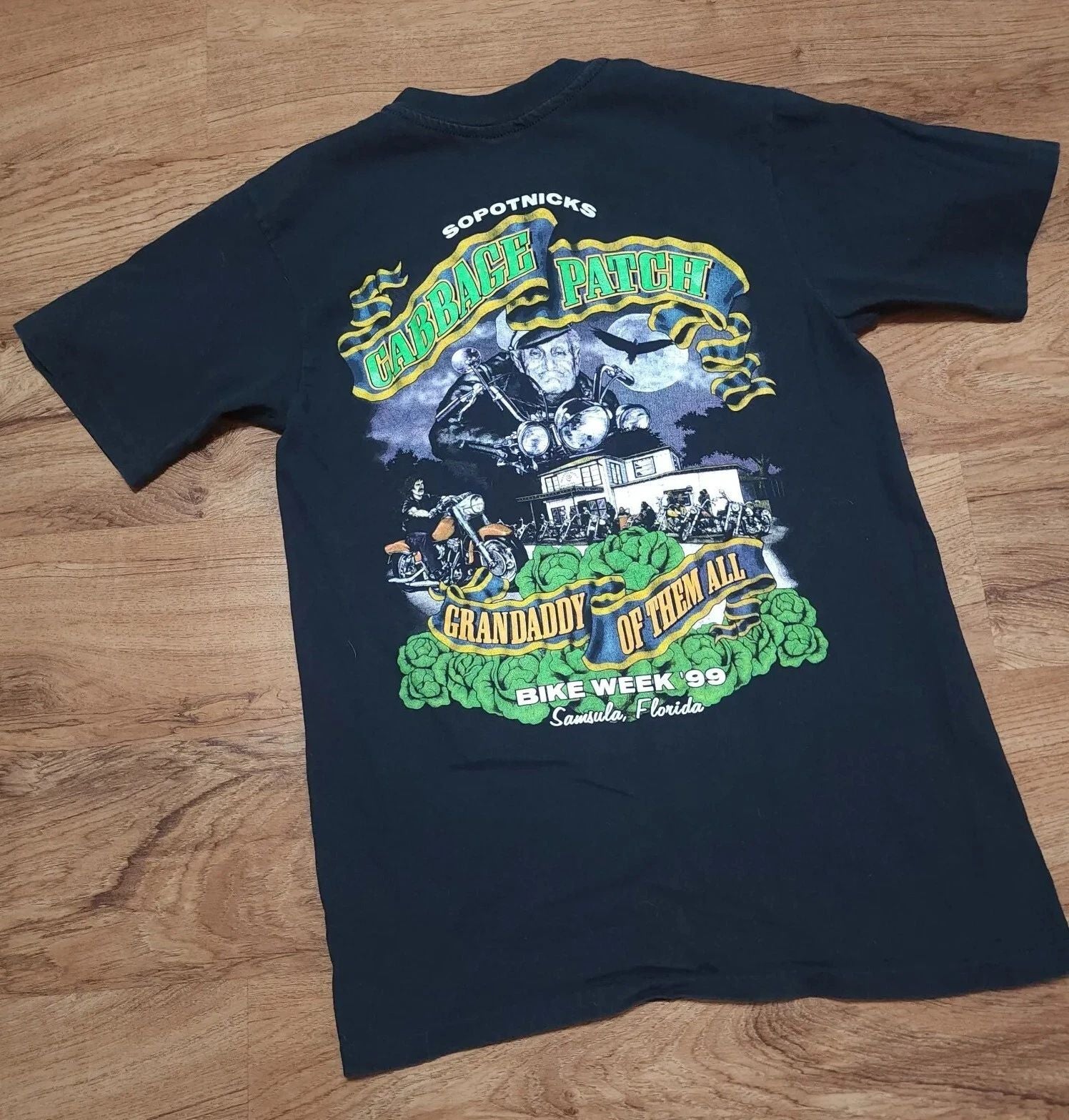 Vintage Bike Week 1999 Sopotnicks Cabbage Patch Shirt Mens Size Small
