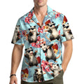 Cute Possum Hawaiian Shirt Cartoon Opossum Floral Tropical Aloha Summer Shirt