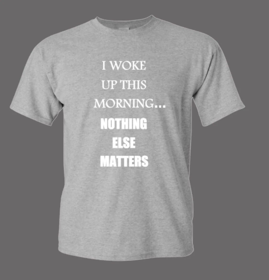 Inspirational T Shirt Faith Design Gray White Sizes S-2XL Pre Shrunk Cotton…