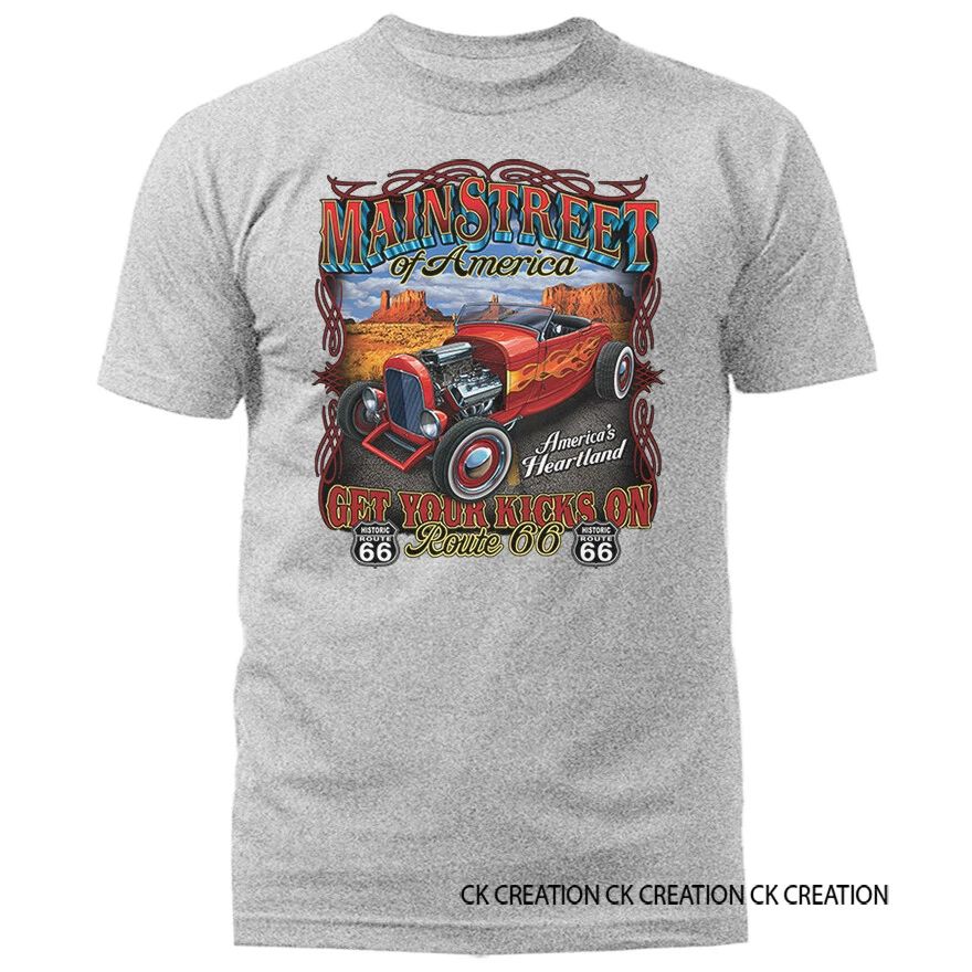 Main Street of America Route 66 America's Heartland Graphic T-shirt