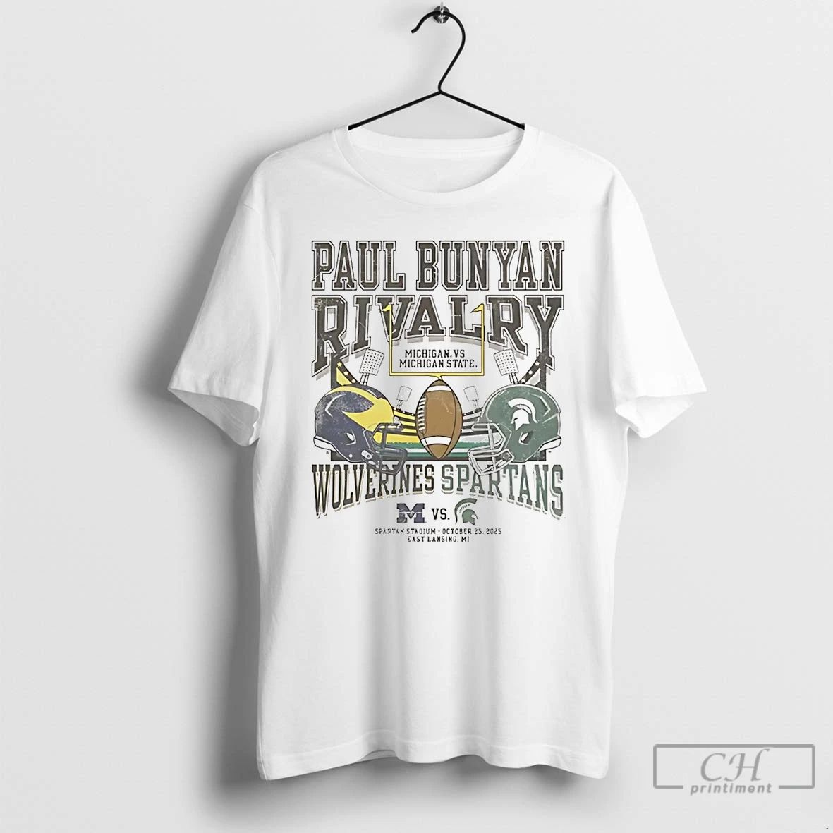 Classic Michigan Wolverines Vs Spartans Paul Bunyan Trophy Rivalry 2025 T Shirts