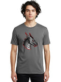 Wolf-Head Mens Graphic Tee, 100% Cotton, Casual Summer Wear