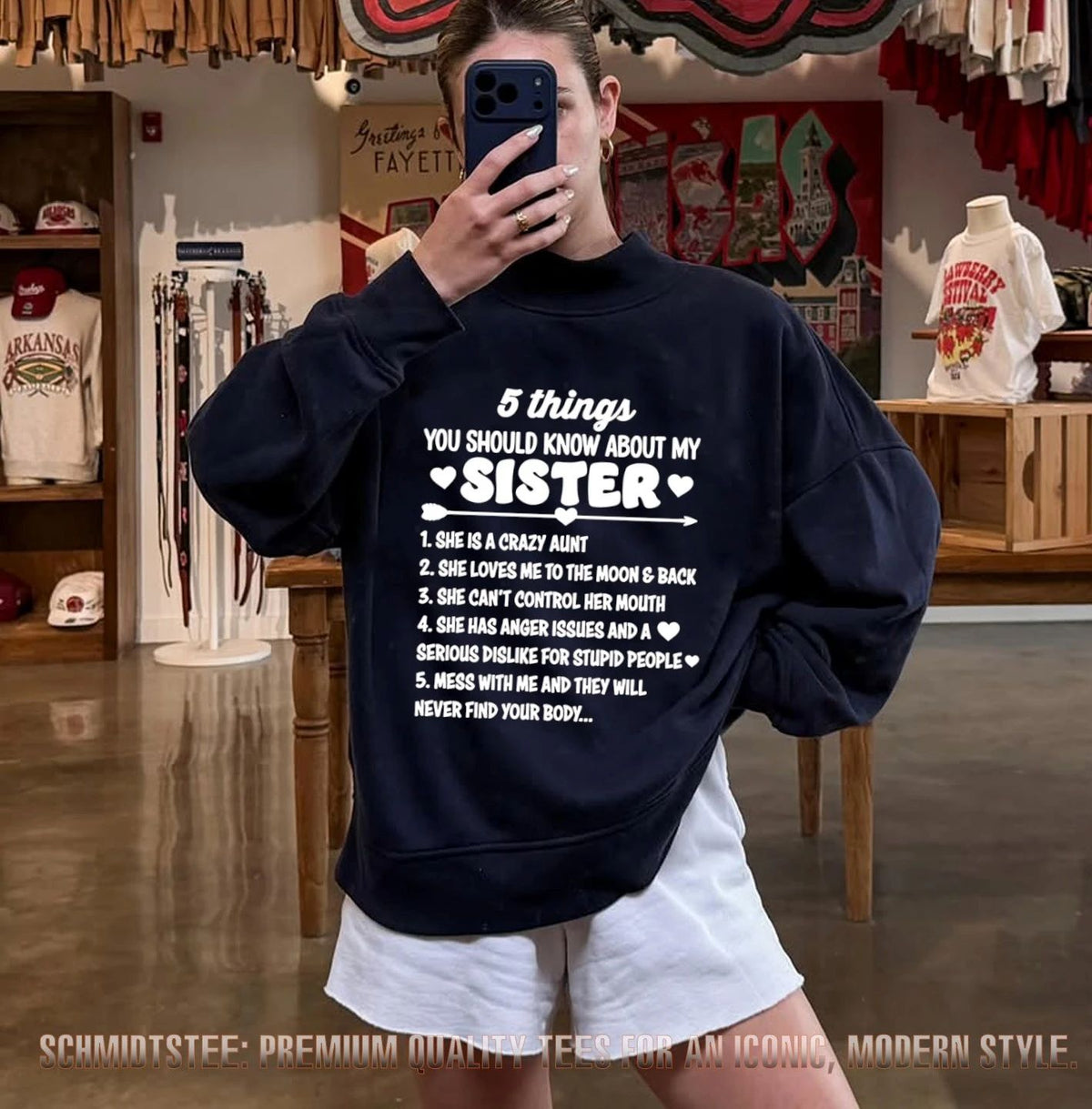 5 Things You Should Know About My Sister Crazy Aunt Quote shirt