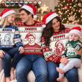 Custom Photo Family Christmas Matching Sweater - Personalized Unisex Ugly Sweater