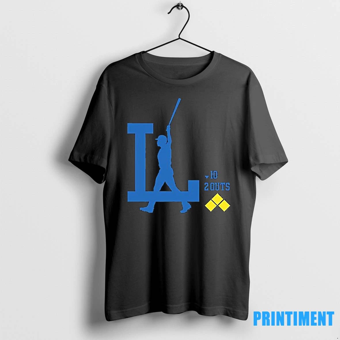 Dodgers La Freddie Freeman Silhouette 2 Outs Tshirts Sweater
