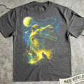 Vintage Frog Graphic Tee, Full Moon Animals, Wildlife T-Shirt Nature