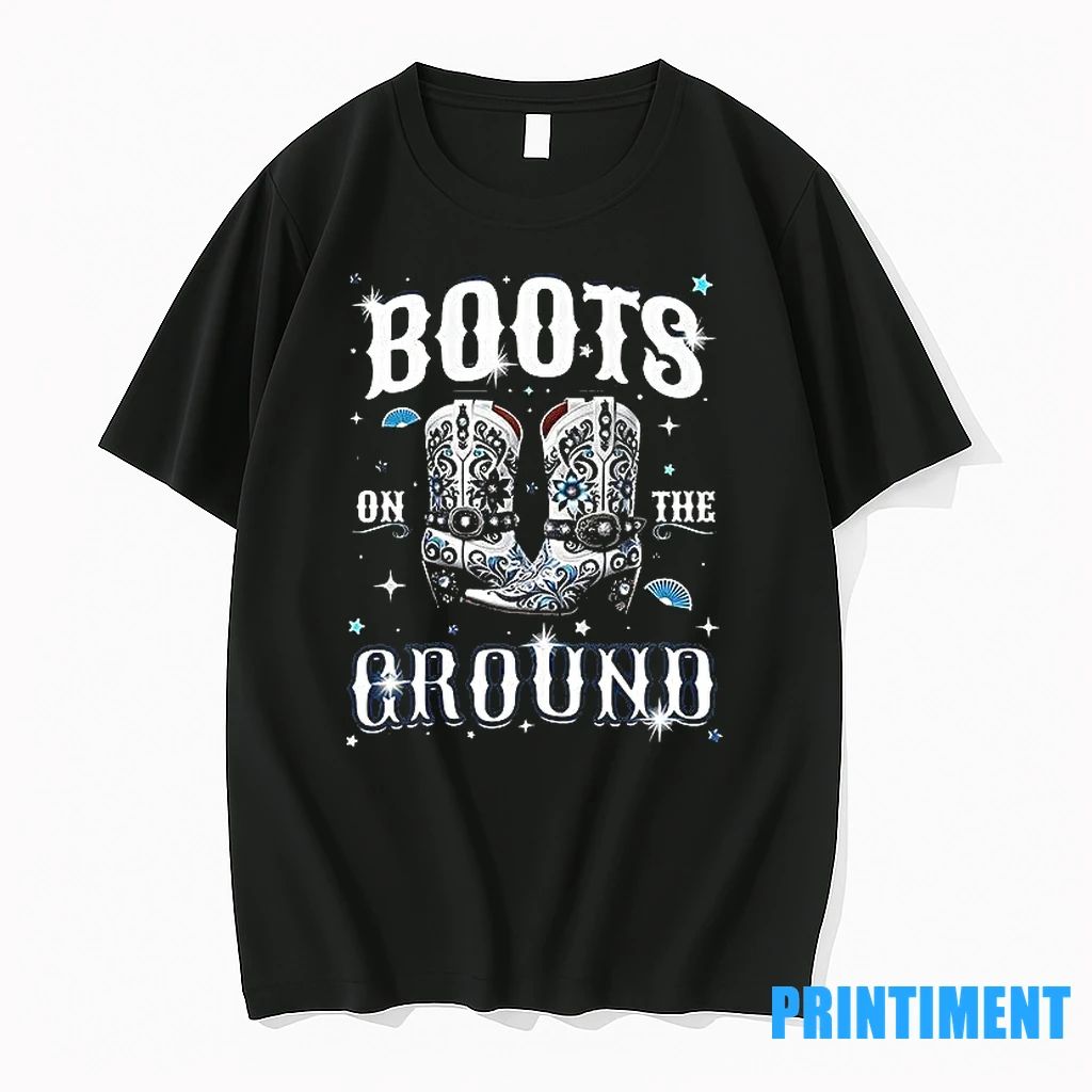 Boots On The Ground Cowgirl Style Tshirts Sweater