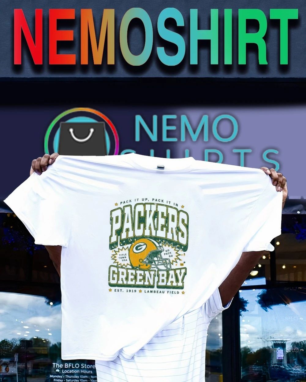 Green Bay Packers est. 1919. Lambeau Field pack it up pack it in Title Town USA shirt