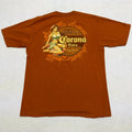 VTG Corona Extra Beer Promo T Shirt Size Large Pinup Girl Island Boho 2000s Y2K