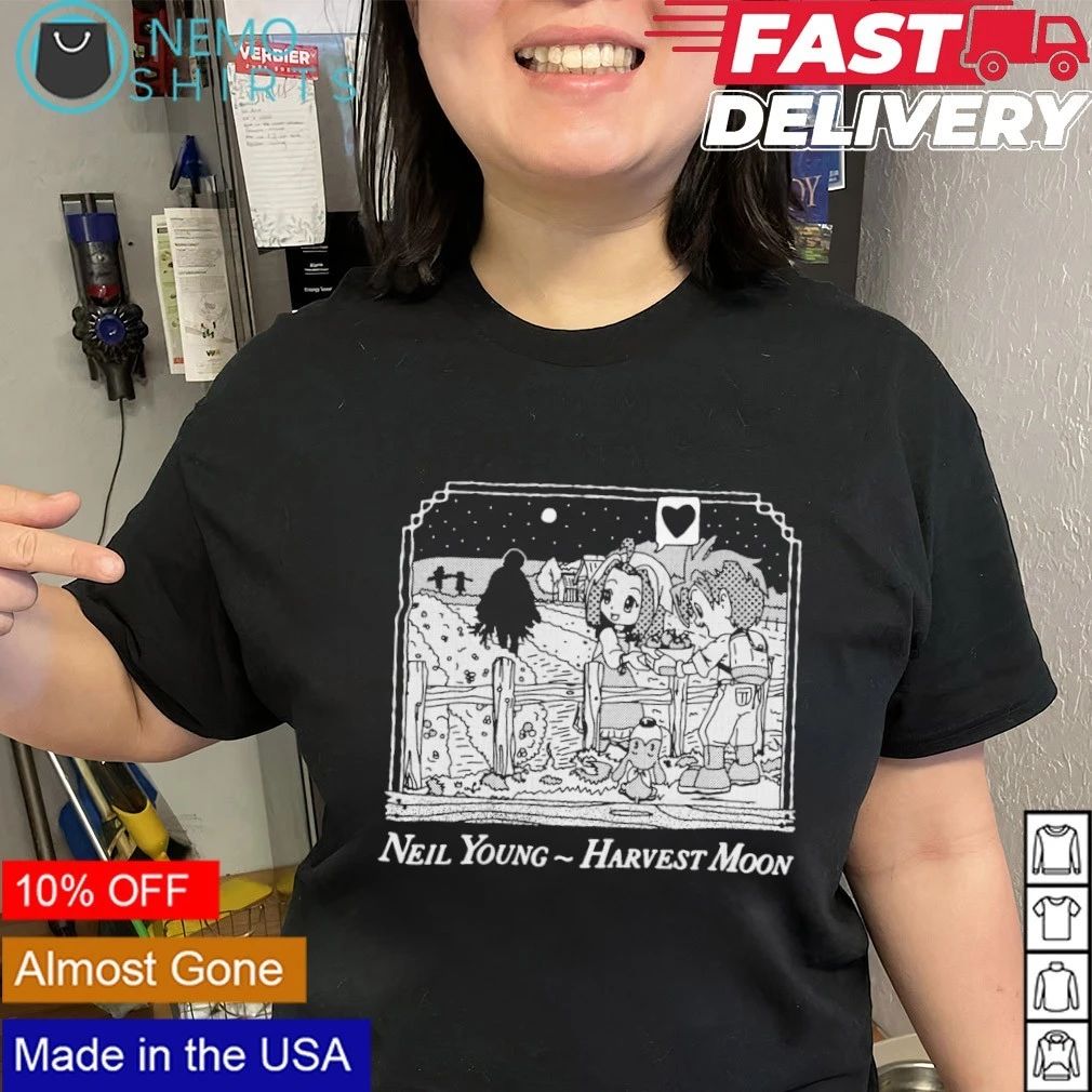 Neil Young Harvest Moon Anime Style Manga shirt