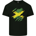 Torn Jamaican Flag Jamaica Day Football Mens Cotton T-Shirt Tee Top